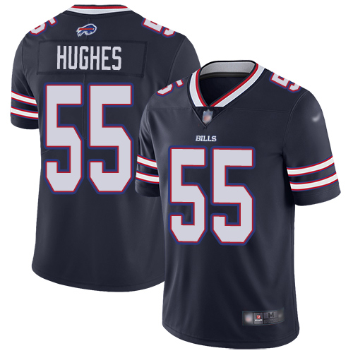 Men Buffalo Bills 55 Jerry Hughes Limited Navy Blue Inverted Legend NFL Jersey